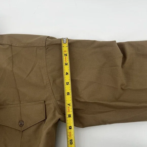 U.S. military DSCP‎ Valor Collection Men's dress shirt 16x35 Khaki Made in USA - Picture 10 of 13